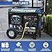 DuroMax XP13000EH Dual Fuel Portable Generator 13000 Watt Gas or Propane Powered Electric Start-Home Back Up, Blue/Gray & Reliance Controls PC3020 PC3020K Generator Power Cord, Black