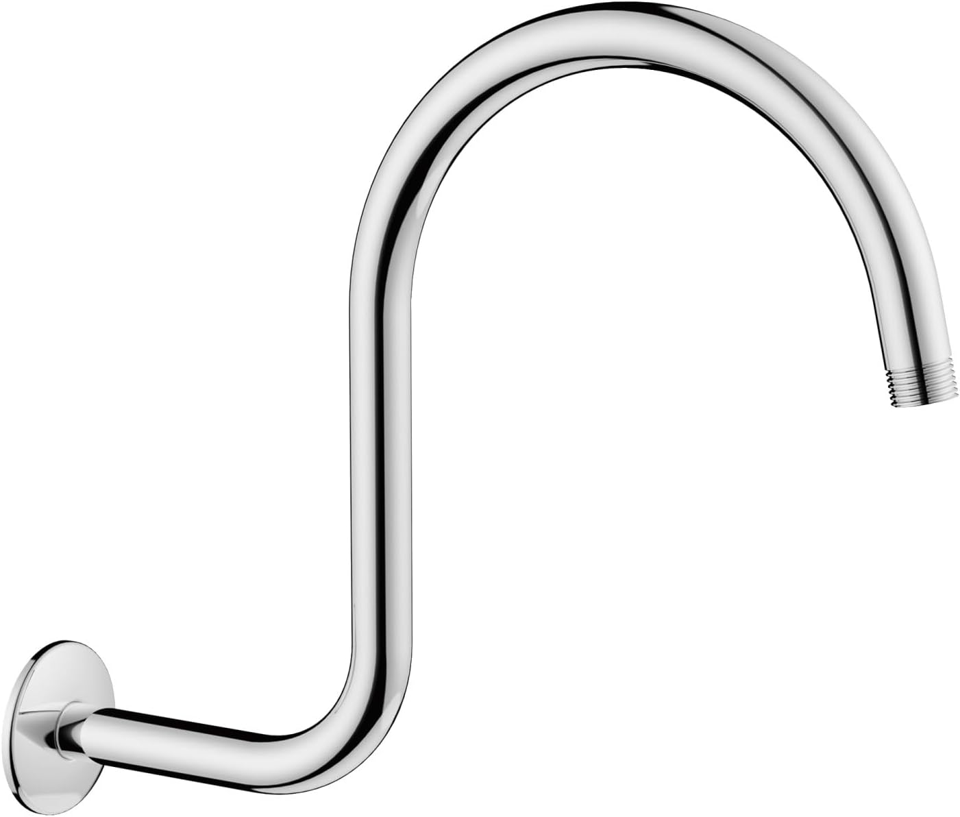 Kingston Brass K114C8 14-Inch Shower Arm with Round Flange in Brushed Nickel