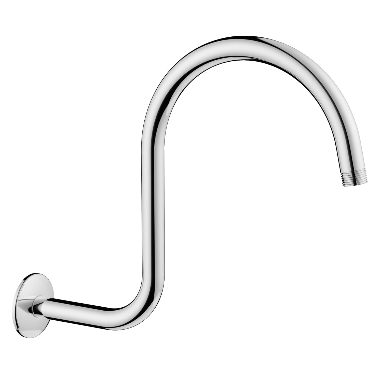 Kingston Brass K114C1 - Brazo de ducha y brida (14 pulgadas, cromo pulido)