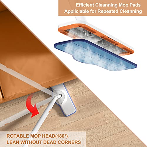 Newbealer Steam Mop & Detachable Handheld Cleaner, 250Ml 1200W Powerful Floor Steamer, 3 Adjustable Levels For Hardwood Laminates Tiles Car, 7 Multi-Purpose Accessories & 2 Washable Microfiber Pads #TOP5