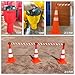 Tavkomco Retractable Traffic Cone Topper Tape - 32FT Cone Mountable Emergency Warning Belt, for Blocking Pedestrian Areas,with Lock Button(B,10M(32FT))