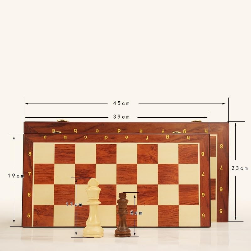 Scacchi magnetico in legno per adulti e bambini, scacchiera