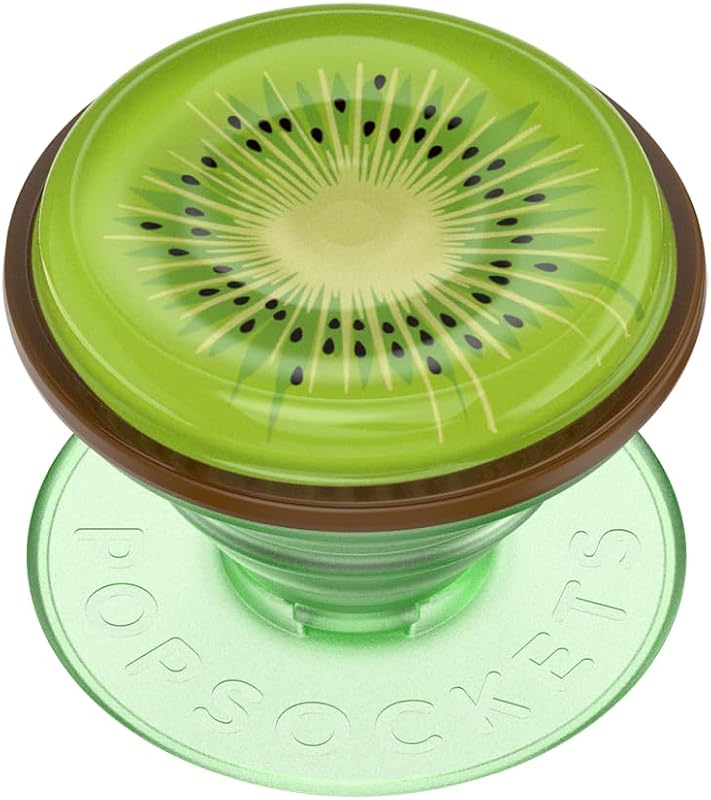 Adhesive Phone Grip, Holder- Jelly Kiwi | Secure Comfortable Hold, Anti-Drop, Kickstand, Squishy, Jelly, Kiwi, Fruit