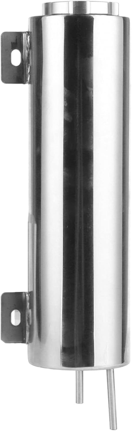 32oz Radiator Overflow Catch Tank, Stainless Steel Overflow Can for, 3x10in Universal Radiator Overflow Bottle with Mounting Brackets, Durable Car Accessory