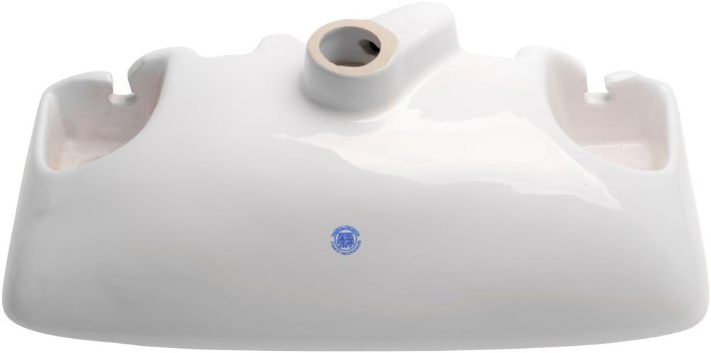 Compact White Glazed Ceramic Wall-Mount Vessel Sink
