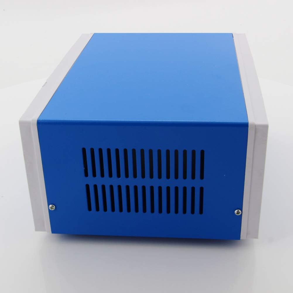 Heyiarbeit 9.65" x 7.48" x 4.33" Metal Blue Junction Box Project Case Enclosure DIY Box Junction Case Enclosure Preventive Case 1Pcs