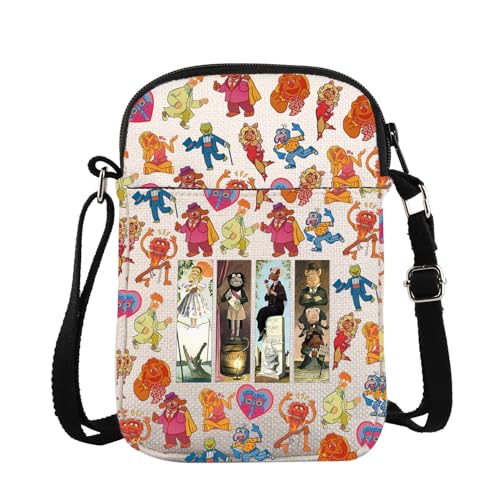 WDW Characters Crossbody Bag The Frog Inspired Gift Miss Piggy Carry on Bag Foolish Mortals Gift (Mupp4Cr)