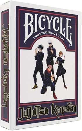 Bicycle Jujutsu Kaisen Collectible Standard 52 Deck of Cards, Poker Size, Anime Cartoon Gifts, Family & Kids Card Game Night