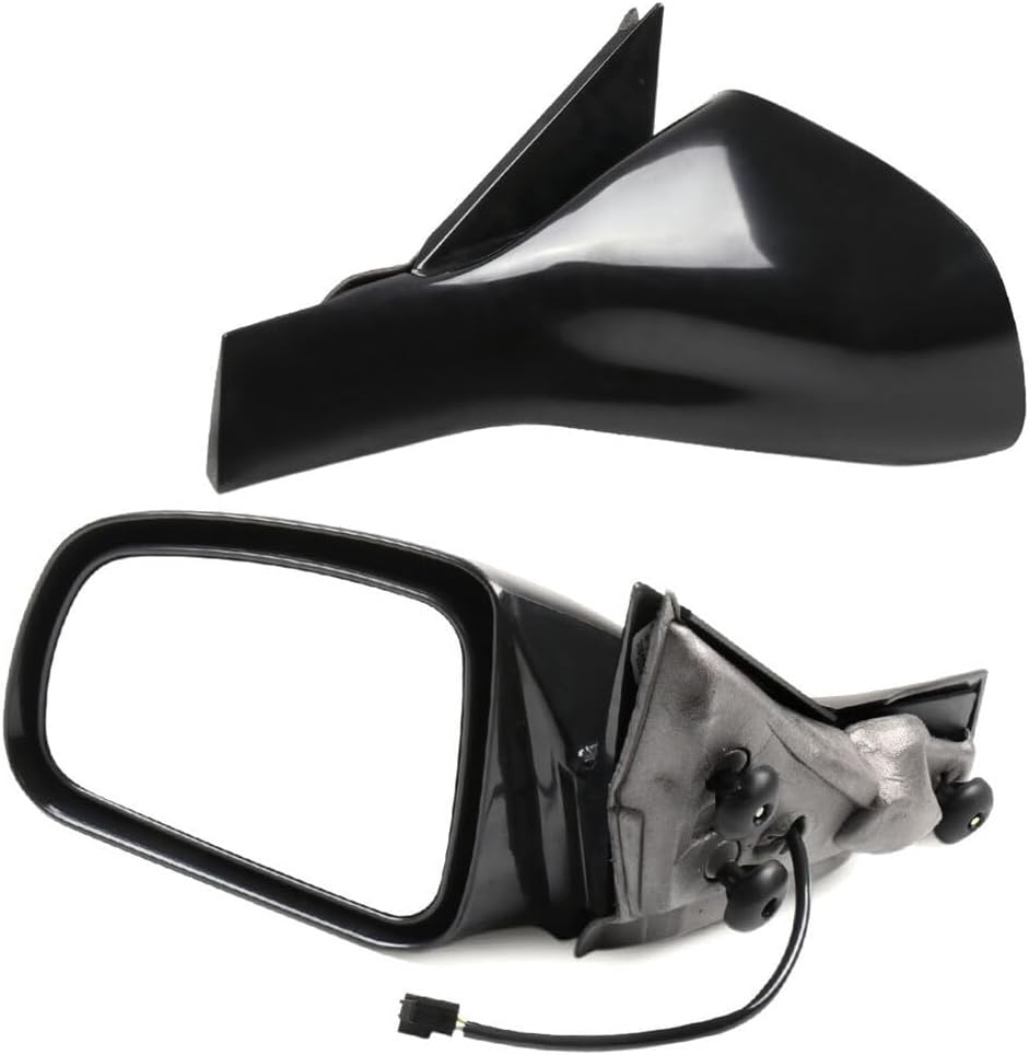SCITOO Side View Mirrors Driver and Passenger Mirrors Fit For 2004 2005 2006 2007 2008 For Pontiac Grand Prix Manual Folding Heated Black Replacement Exterior Power Adjustment GM1320279, GM1321279