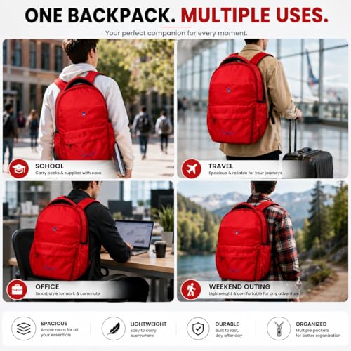 Image of Devinbha Waterproof Backpack | Stylish & Durable School, College & Travel Bag for Boys, Girls, | Lightweight Everyday