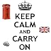 ROOMMATES RMK1782SCS Keep Calm and Carry On Peel and Stick Wall Decals, 12 Count