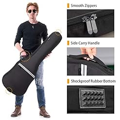 CAHAYA Housse pour Guitare électrique, Gig Bag rembourré de qualité supérieure avec Bandes réfléchissantes Sac à Dos… - Les Beatles, Paul McCartney, John Lennon, RIngo Starr, George Harrison CAHAYA Housse pour Guitare électrique, Gig Bag rembourré de qualité supérieure avec Bandes réfléchissantes Sac à Dos… – Image 3