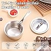 KC-Emier Mini Sauce Pan with Lid, Tri-Ply Stainless Steel Pot with Stay-Cool Handle & All Cooktop Compatibility (Gas, Ceramic, Electric) - Silver #3