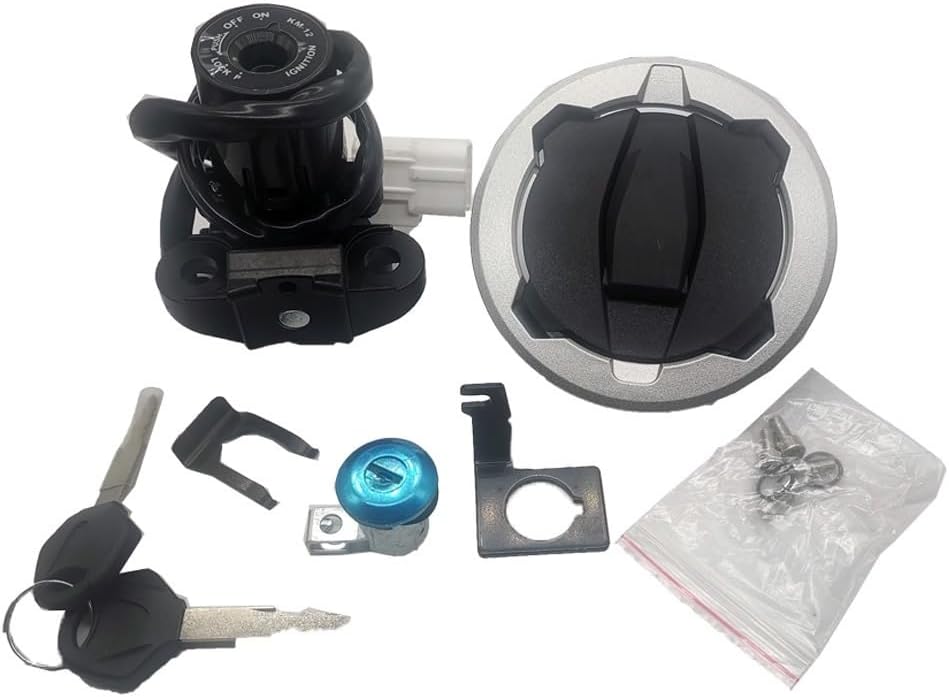 Ignition Switch Gas Fuel Tank Cap Cover Seat Lock Key Compatible For kawasaki NINJA 650 2017-2023 Z650 2017-2023