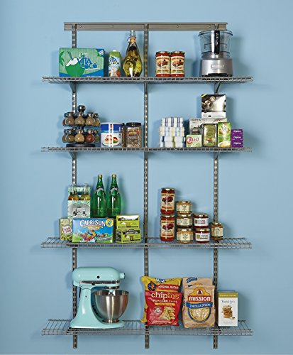 Closetmaid 52845 Shelftrack Adjustable Utility Organizer Kit, 4' X 12", Nickel #TOP2