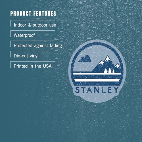 Die Cut Sticker Stanley, Idaho, Mountain and Trees, Vinyl Sticker, (Waterproof Decal for Cars, Water Bottles, Laptops, Coolers), Large