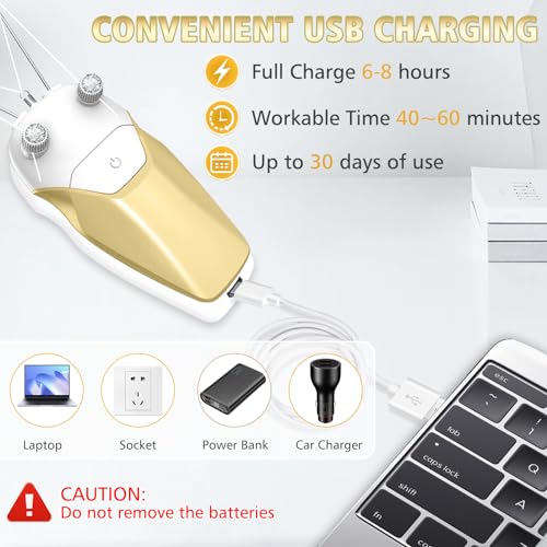 WAYCOM Facial Hair Remover Threading Hair Removal for Women Automatic Threader Machine Epilator for Fine Hairs on Face, Chin, Upper Lip, Arms Birthday Gift,Mother\'s Day Gift - Thumbnail 6
