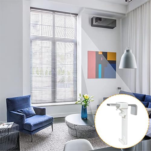 6 Stück Klemmhalter für Klemmfix Rollo, Doppelrollo, Duorollo ohne Bohren zum Klemmen und Kleben, als Zubehör Ersatzteil für die Befestigung am feststehenden PVC-Fenster