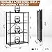 EAGLE PEAK 4-Tier Foldable Greenhouse Shelf, Heavy Duty Metal Storage Rack, No Assembly Steel Shelving Unit, Plant Stand for Greenhouse and Multi-Use Storage, 28”x14.6”x44.7”, 520 lbs, 1 Pack, Black