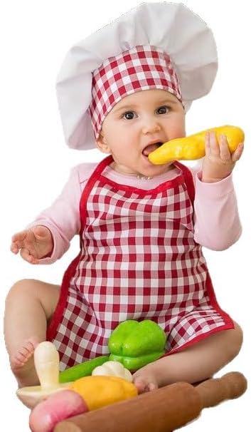 Baby Chef Outfit Apron And Chef Hat Set, Baby Photoshoot Props Boy Newborn Photography Costume Infant Bakery Outfits