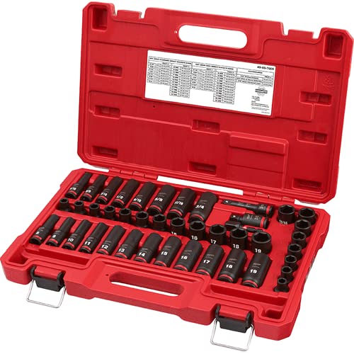 43 Pc. SHOCKWAVE Impact Duty 3/8" Drive SAE & Metric Deep 6 Point Socket Set