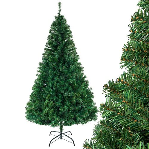 Alightup Sapin de Noel Artificiel de 210 cm, PVC Ignifuge, Support métallique, Arbre de Noel avec 850 Pointes de Branche - Montage Rapide, Convient à diverses Occasions, Vert