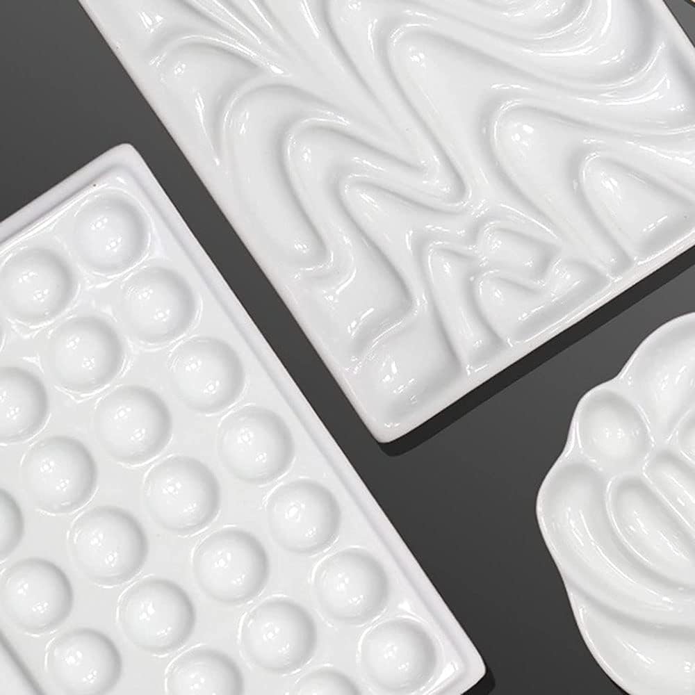 Palette,Watercolor Paint Palette Mixing Tray, Wave Pattern Design Portable Tray Board, Used for Oily Watercolor Painting Gouache.