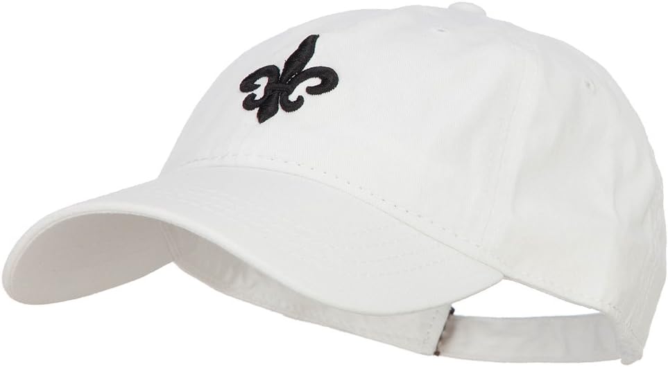 3D Fleur de Lis Embroidered Washed Buckled Cap