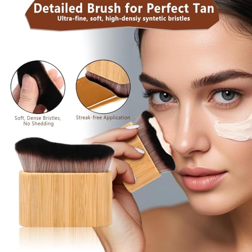 4 en 1 ayuda de crema para la espalda, juego de guantes autobronceadores, 1 guante, 1 aplicador de espalda, 1 aplicador facial, 1 cepillo para el cuerpo - imagen 6