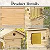 Complete Beekeeping Starter Kit: Self-Flowing Honey Beehive with Observation Window & Honey Spout, Complete Wooden Bee Box with 4 Frames & 6 Trays for Garden Pollinators, Beginner-Friendly