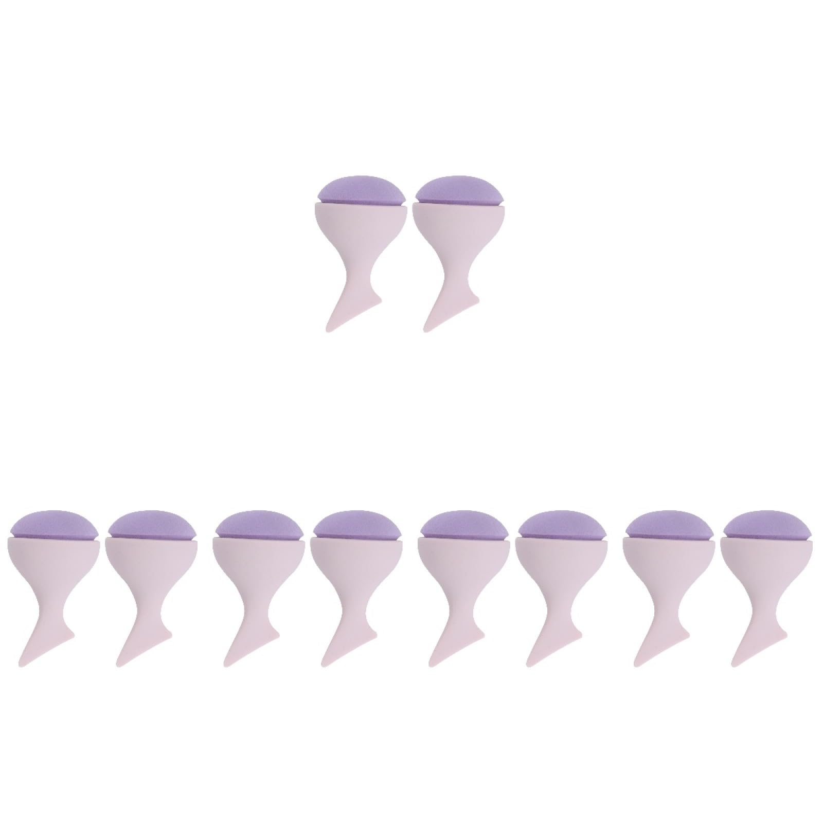 POPETPOP 10pezzi Spugne Make up Design Puff Dual-use Per Applicazione e Bagnata Accessori Cosmetici Lavabili e Riutilizzabili Rosa