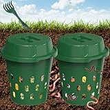 TOP XIAN Unterirdischer Wurmkomposter, 2er-Pack 8L Beetkomposter zum Eingraben,...