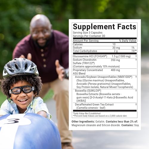 Cosamin Nutramax Laboratories ASU Joint Health Supplement with Glucosamine, Chondroitin & ASU for Adult Men & Women, Joint Supplement, 90 Capsules