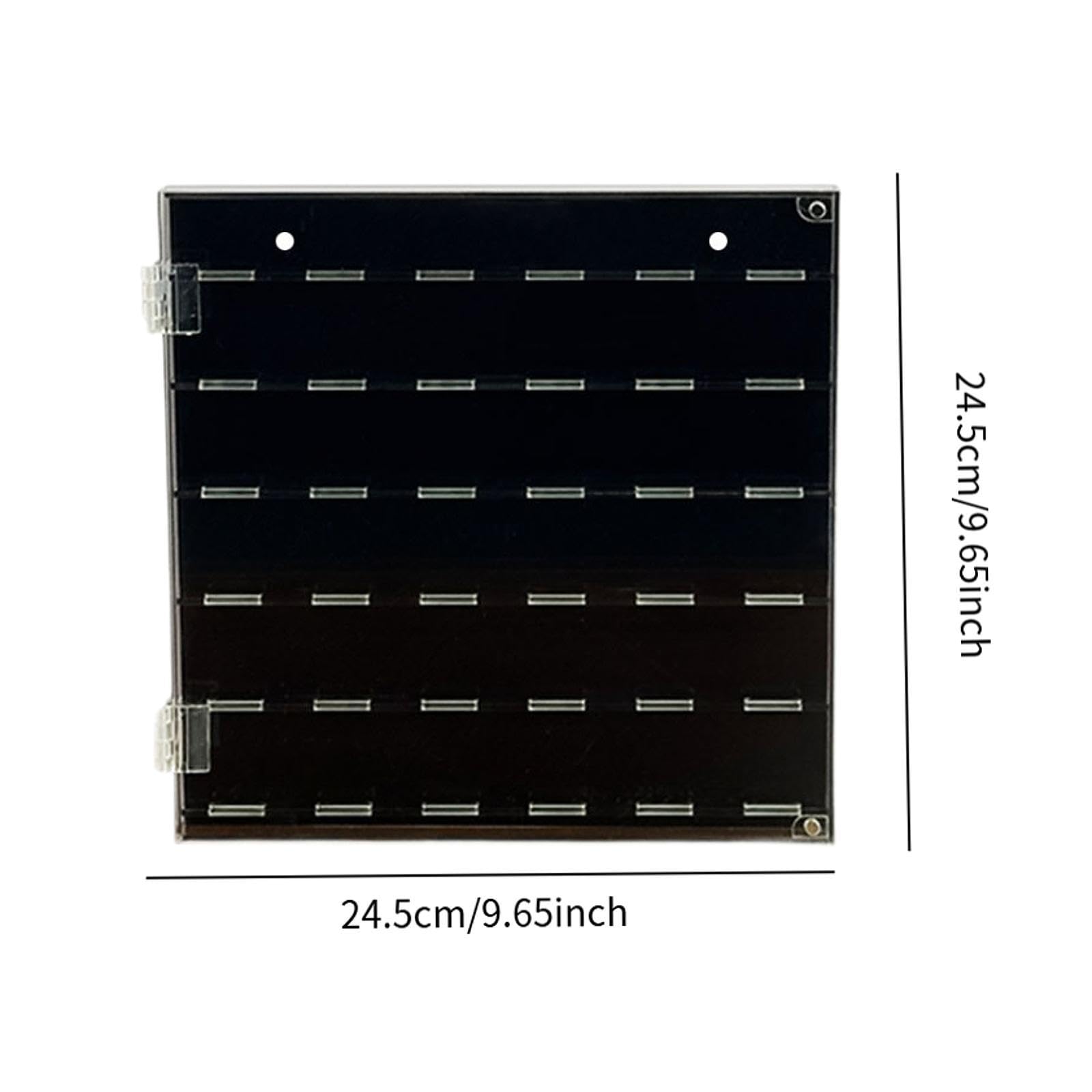 Caja Acrílica para Púas de Guitarra con Diseño Funcional Organizador Decorativo Transparente Soporte de Almacenamiento para Colecciones Adecua, 24.5 X 24.5 X 2.2 Cm