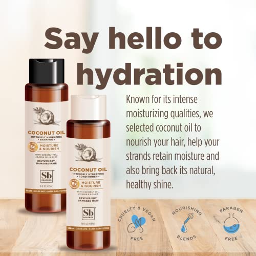 Soapbox Coconut Oil With Shea Butter Conditioner, Volumizing, Vegan, Color Safe, Sulfate & Silicone Free Hair Conditioner - 16Oz, Pack Of 3 #TOP2