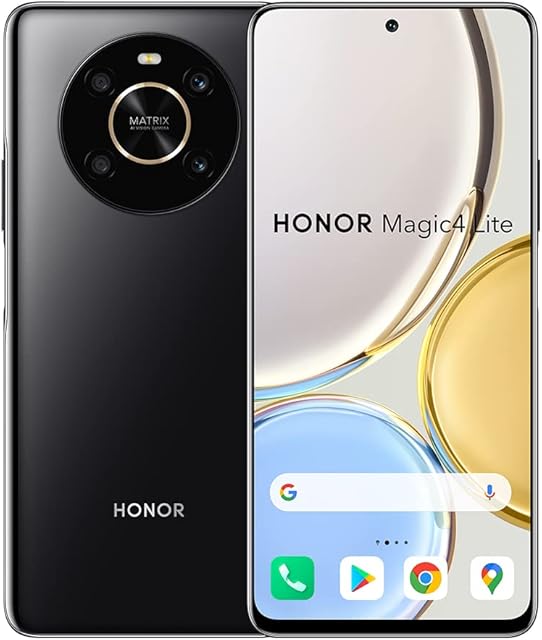 HONOR Magic 4 Lite 4G Smartphone 6 + 128 GB Android 11 Mobile Phone with 64 MP Camera, 6,81 90Hz LCD, Snapdragon 680, 66W Fast Charging with 4800mAh Battery, 2 Year Warranty, Black