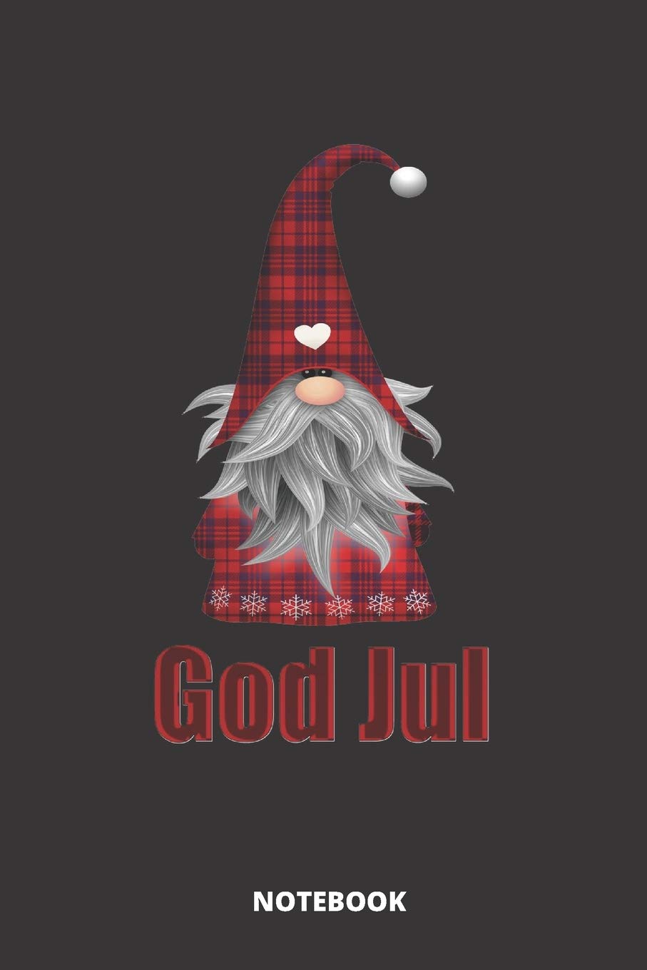 God Jul Swedish Tomte Svensk Norsk Nisse scandinavian xmas Journal Notebook 6 x 9 120 Pages