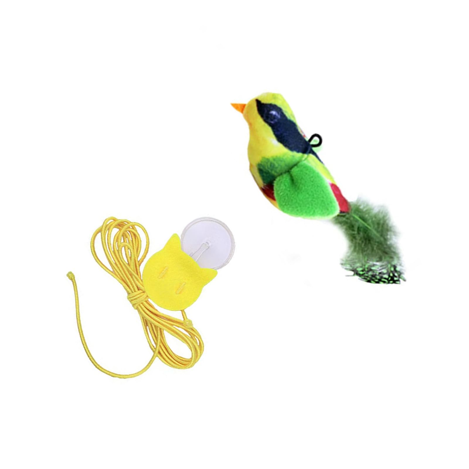 Hdoytxxm Green Willow Warbler Cats Bird Toy Sparrow Teaser Realistic Interactive Play Chirping Indoor Felines Plaything Gift Sound Pet Boredom Relief