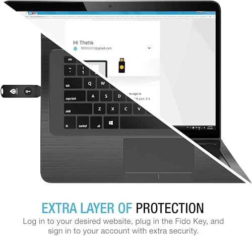 Fido U2F Security Key, Thetis [Aluminum Folding Design] Universal Two Factor Authentication Usb (Type A) For Extra Protection In Windows/Linux/Mac Os, Gmail, Facebook, Dropbox, Salesforce, Github #TOP2