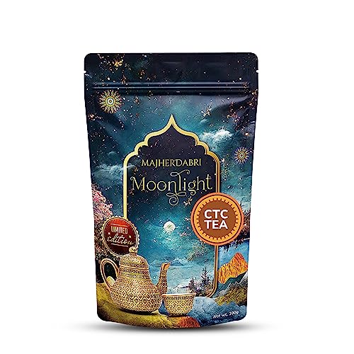 Image of DABRI Moonlight CTC Tea 300 gm|Pack of 3 x 100 gms Each Pouch|Rare handpicked tea from Majherdabri Tea Estate |Pure Natural |Delicate Floral Notes |Limited Edition Chai Patti |Rich in Antioxidants