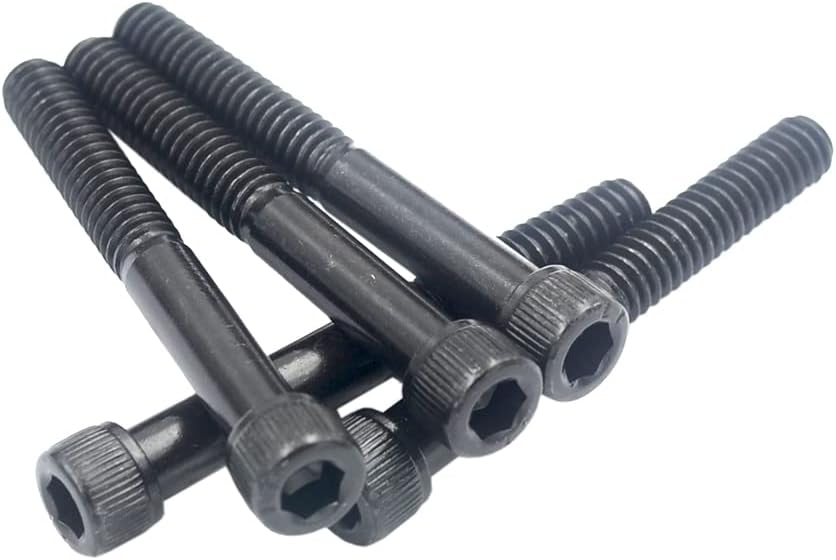 DGOL 20 pcs 1/4-20 x 2 inch Black Socket Head Screws Bolt, Grade 12.9 Super Hard Carbon Steel Material, Half Thread, Allen Socket Drive