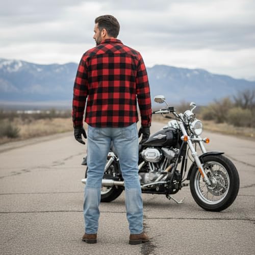 Milwaukee Leather MDM5002 Men's Metro Blue CE Armored Motorcycle Riding Denim Jeans Reinforced w/Aramid Fibers - 44 by Milwaukee Leather - Image 3
