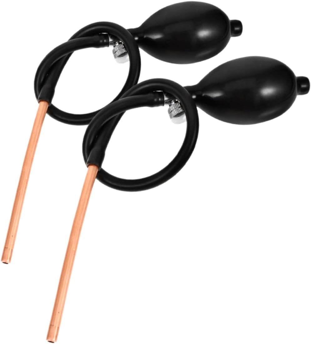 MAGICLULU 2PCS Sugar Blowing Pump Kit Manual Sugar Art Tools Extended Copper Tubes for Candy Decoration and