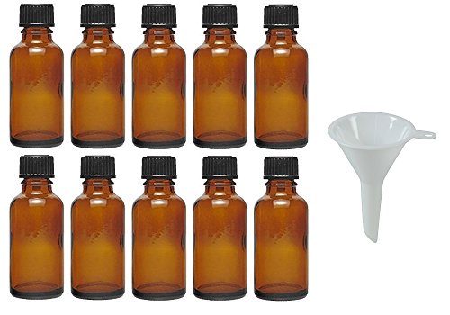 10 Tropfflaschen Apothekerflaschen 30ml Braunglas