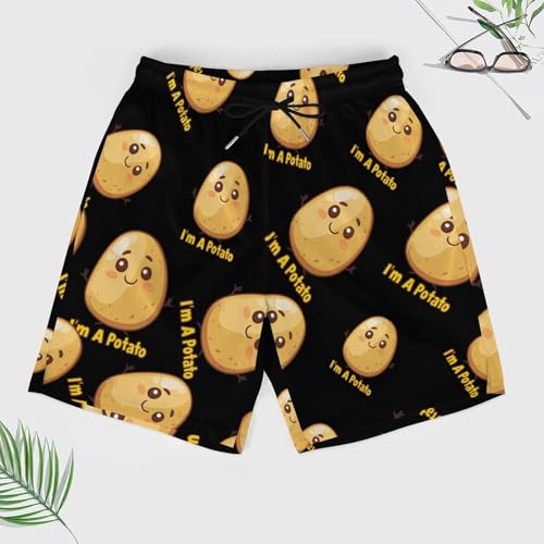 Funny Potato Mens Swim Trunks Quick Dry Beach Board Shorts with Pockets4