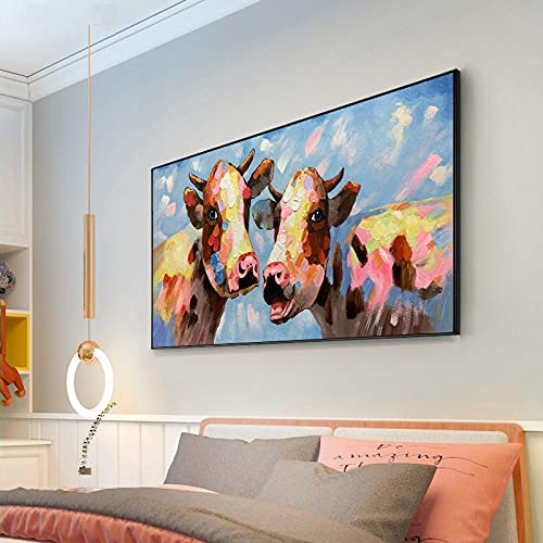 Peinture à l'huile sur toile XXL : sublimez enfin vos grands murs vides avec de l'art abstrait