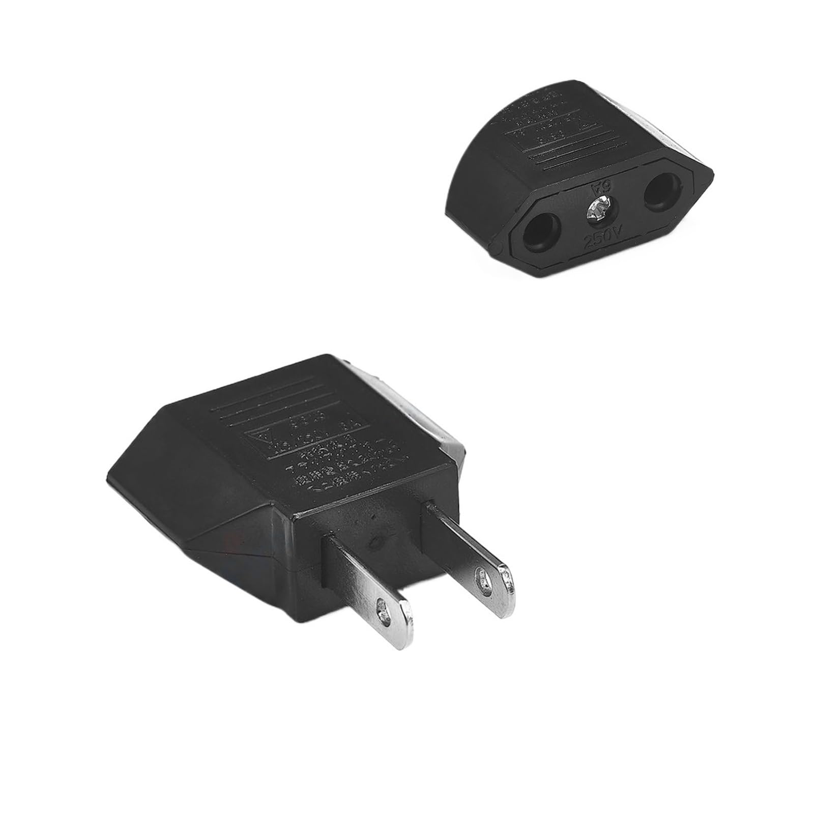 Adaptadores de enchufe 1-100 piezas U+S/E+U Toma de corriente U+S a E+U Adaptador de software 2 pines 4,0 mm Adaptador de viaje E+U a U+S Adaptador de corriente Convertidor Toma de corriente eléctrica