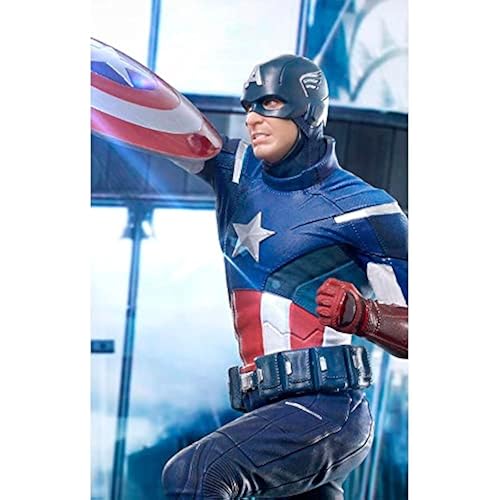 Iron Studios 24719-10 Marvel Avengers 1:10 Captain America 2012 BDS Art Scale Endgame, Multicolor