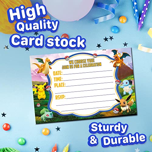 My Smart Choice 20x Birthday Invitations and Envelopes – Fill-in Happy Party for Kids, 6X4 Inches, Postcard Style - Thumbnail 3