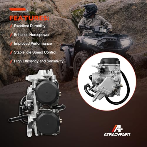 Carburetor Compatible with Kawasaki Prairie 650 KVF650 (2002-2003) & Brute Force 650 KVF650D (2005-2013) | Carb Replaces OEM Part Numbers 15003-0095, 15003-1755 by ATRACYPART - Image 4